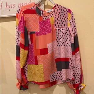 Colorful Patchwork Women's Top